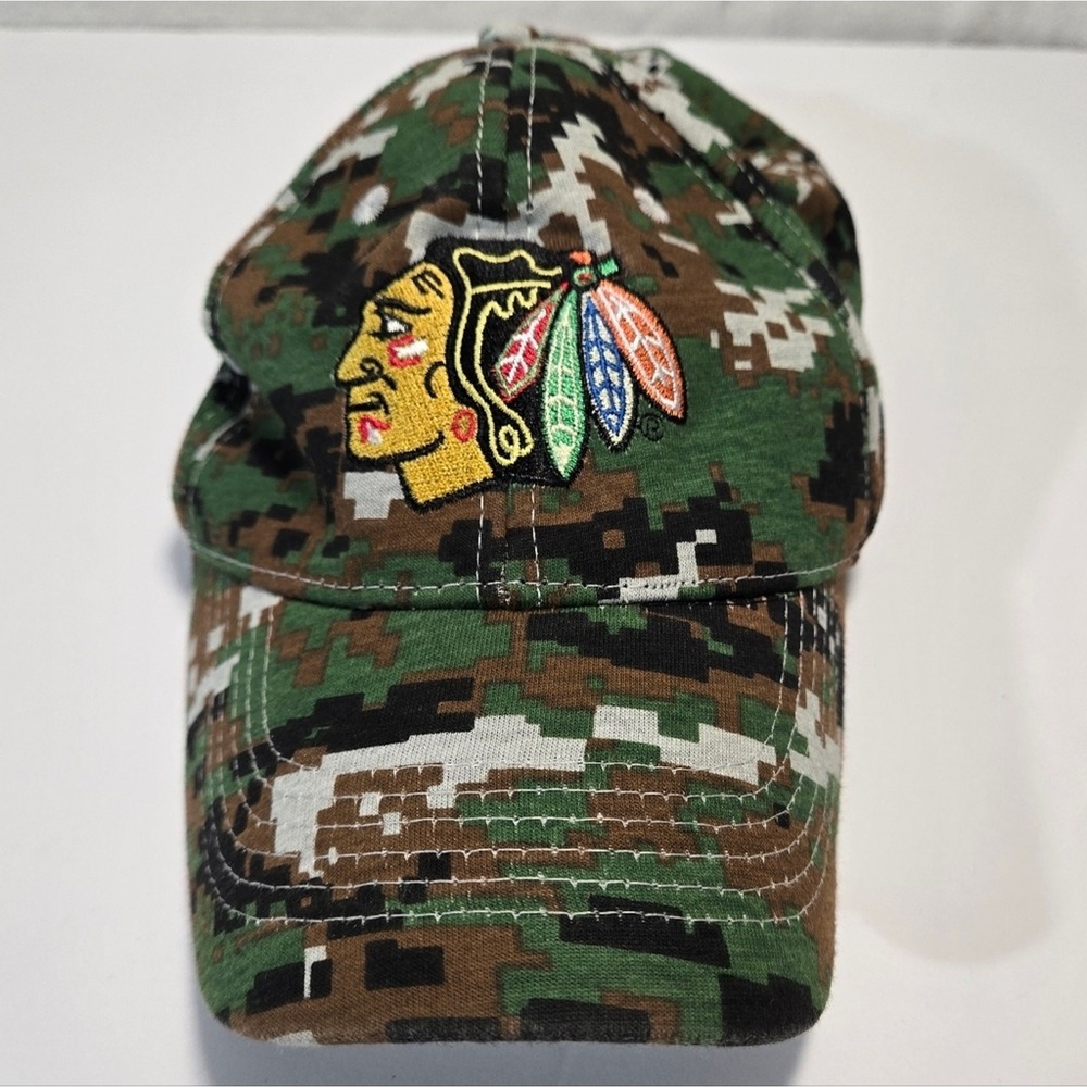 Chicago Blackhawks Kick 10 Digital Camo Baseball Cap with Embroidered AT&T Logo